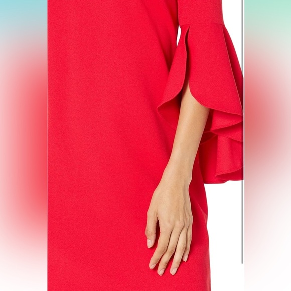 Trina Turk Women's Ruffle Flounce Sleeve Dress size 0 - Picture 8 of 12